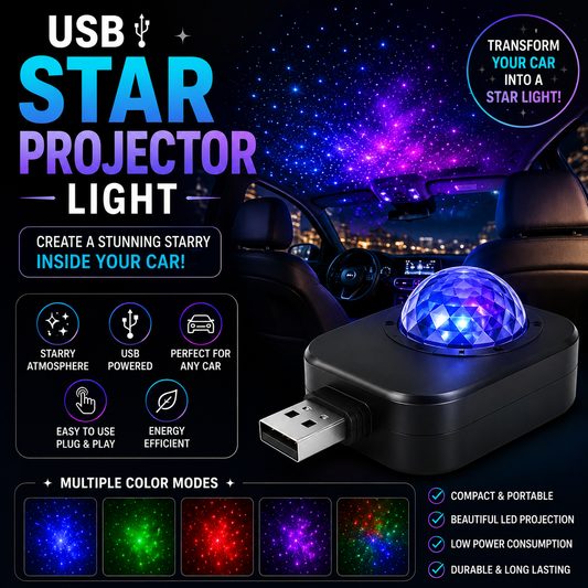 USB Roof Star Projector Light – Create a Stunning Starry Inside Your Car!